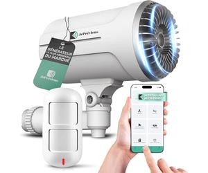 Brouillard Anti-Cambriolage JePréviens avec Détecteur de Mouvement, Système Anti-Intrusion sans abonnement, Compatible SmartLife/Tuya, Couvre jusqu'à 100 m³