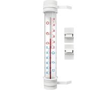 Browin 020800 Thermomètre d'extérieur sans mercure 27 cm de -50 à +50 °C - Installation facile sur plastique, aluminium et bois
