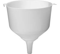 Browin 350126 Entonnoir φ25 avec Bord Haut pour Ballons + Tamis à Mailles Très Serrées pour Verser et Filtrer de Grandes Quantités de Liquide, Plastique, Blanc 28,70 x 25,10 x 29,90 cm