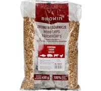 Browin Copeaux de fumage cerise 450 g 780833 | Bois de fumage 1-3 mm pour viande et poisson | Copeaux de fumage pour fumage et barbecue | Copeaux de fumage pour fumoir, barbecue à gaz et barbecue