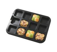 Brownie Baking Pan - Mini Square Carbon Steel Tray | Non-Stick Mold | Even Heat Conduction & Food Grade Coating, Oven & Fridge Safe, Easy Release Bakeware, For Muffins, Breads & Desserts