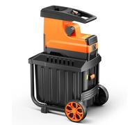 Broyage de jardin - Broyeur électrique silencieux - 2800 W - Moteur sans balais de 400 Nm - Rouleau à 6 dents - Diamètre de branche de 4,5 cm - Bac de récupération de 60 litres - Silencieux et avec pr