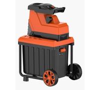Broyage de végétaux, broyeur électrique de 3000W, moteur sans balais, alimentation automatique avec système de recul, pour les branches jusqu'à 45 mm, bac de récupération de 60 litres, protection cont