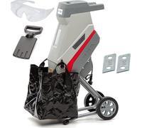Broyage électrique de jardin IMH 2500, comprenant des lames de rechange et des lunettes de protection | Broyeur avec sac de récupération de 45 litres, moteur haute performance, 2500W, lames réversible