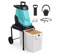 Broyeur de branches électrique 3000 W - Branches de diamètre 45 mm - Bac de récupération de 55 litres - Broyeur de déchets de jardin