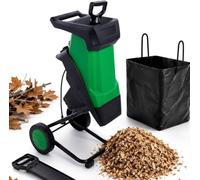 Broyeur de branches électrique avec sac de ramassage de 50 l 15mCable | Broyeur de jardin compact,diamètre de coupe de 39mm,idéal pour les déchets de jardin,les branches et les feuilles mortes.