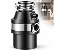 Broyeur de déchets alimentaires silencieux, 45-50 dB faible | Fonctionnement bruyant, protection contre la surchauffe for une stabilité à long terme(Black)