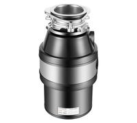 Broyeur de déchets de cuisine - Broyeur pour évier, 560W - 220V 50Hz - Chambre de 1,2L - 1800–3400 tr/min - 33,2x19 cm - Noir