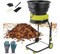 Broyeur de feuilles électrique 2500 W, 8000 tr/min, broyeur de jardin avec roues et sac, outil de nettoyage puissant pour les feuilles, cordon d'alimentation de 20 m