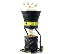 Broyeur De Feuilles Électrique, 2500 W, 8000 TR/Min, Outil De Compostage Et De Nettoyage De Jardin, avec Roues, Sac De Rangement Et Largeur De Coupe Réglable pour Tous Types De Feuilles, 10 M