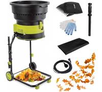Broyeur de Feuilles Électrique sans Lame, Grande Trémie 54cm et Sac | Moteur Puissant 2500W | Protection Surchauffe | Options Cordon Multiple | pour Déchets Verts et Compostage,No-Powercord