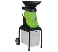 Broyeur de jardin électrique, 3000 W, bac de 50 L, diamètre de coupe de 45 mm