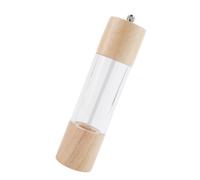 Broyeur de Poivre Manuel Multifonction Maison 8 Pouces en Bois | Acrylique et Acier Inoxydable, Céramique Interne, Usage la Cuisine, pour Poivre, Grains, Comprimés