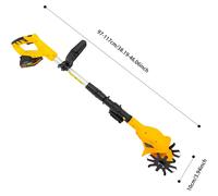 Broyeur de sol sans fil - Fraise rotative électrique pour jardin - Batterie 20V 2,0Ah - Moteur en cuivre 250 tr/min - Autonomie de 40 minutes - Chargeur européen - ABS et acier au manganèse