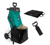 Broyeur de végétaux 2500W - Pour branches jusqu’à Ø45mm - Bac de ramassage de 45L et poussoir inclus