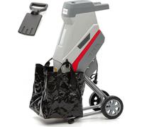 Broyeur de végétaux électrique 2500W 2 Lames acier trempé Branches jusqu'à 45mm Sac 45L IKRA