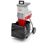Broyeur électrique à rouleaux IKRA Broyeur de jardin ILH 3000 S | 3000 W | Branches jusqu'à 44 mm | Alimentation automatique et retour | Avec bac de collecte de 45 l et poussoir