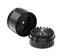 Broyeur en céramique sans dents de qualité supérieure Calabasas noir | Sans dents | Revêtement nano-céramique | 5 pièces | Moulin à fleurs (Mill) | Avec couvercle de rangement et tamis fin (noir
