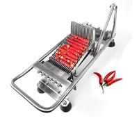 Broyeur manuel à poivrons rouges - Hachoir à légumes multifonction avec coupe à double structure, distance de lame de 5 mm pour hacher sans effort, longueur de 240 mm, distance de coupe 110 mm