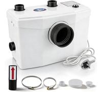 Broyeur sanitaire puissant avec pompe à eaux usées silencieuse, 600 W, 240 l/min, idéal pour les toilettes, les douches et les lavabos, avec une hauteur de refoulement de 8 mètres et 3 entrées