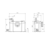 Broyeur WC SANIPRO XR Silence SFA