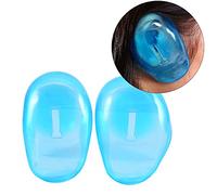 Brrnoo 2 Pcs Protection d'oreille pour coiffeur, Blue Ear Cover Shield protège les cache-oreilles de la teinture Protection en plastique anti-taches en plastique protège les oreilles de la teinture