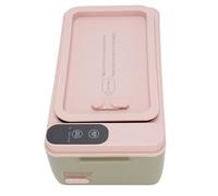 Brrnoo Boîte à Déjeuner électrique 40 W, Boîte à Déjeuner Chauffante 1 L, Chauffe-plats Portable en Acier Inoxydable 304 avec Alimentation par Batterie, Pas de Chauffage de L'eau pour (GREEN)