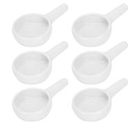 BRRNOO Bougeoir en Céramique en Forme de Cuillère, Brûleur fabriqué à la Main, Petit Décor Délicat pour Salon, Chambre à Coucher, Bureau, Cuisine, Blanc, 6 Pièces