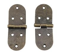 Brrnoo Charnières Rabattables Robustes à Bords Ronds à 180 Degrés, Charnières en Fer Bronze pour Machine à Coudre, Table, Porte de Meubles, 10 Pièces