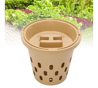 BRRNOO Composteur enterré Bac à Compost de Ferme Extérieur Bac à Composter à Lombricompostage Ventilation à 360 Degrés Couvercle Amovible Espace réservé pour Parterres de Jardin (Beige)