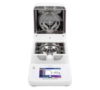 Brrnoo Compteur de Teneur en Eau Halogène HC-152 120 G X 0,002 G de Précision avec écran Tactile de 5 Pouces, Mémoire de 100 Groupes, RS232 pour la des Aliments et la Recherche (Prise UE 220V)