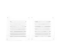 Brrnoo Couvercle D'aération en Métal Antirouille avec Persiennes Inclinées à 45 ° et écran à Mailles Fines pour évent de Sécheuse et Ventilation de Plafond Mural (Alliage d'aluminium)