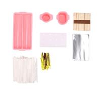 Brrnoo Ensemble de Moule à Cake Pop avec Plateau Double et Présentoir | Moule à Biscuits ABS Plastique Ovale et Rond, Antiadhésif Résistant à la Chaleur, 100 Bâtonnets en Bois de Bouleau, 100