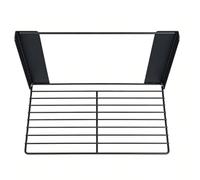 Brrnoo Étagère Pliante Magnétique 42x26 Cm, Support de Rangement Robuste en Acier au Carbone, Peu Encombrant avec Aimant Puissant pour Buanderie, Salle de Bain, Cuisine (Black)