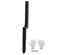 Brrnoo Kit de Réparation de Poteaux de Clôture, Pointe D'ancrage en Acier Robuste de 33,86 Pouces pour Boîte aux Lettres de Clôture en Bois Inclinée et Support de Portail avec Plaque