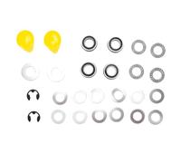 Brrnoo Kit de Roulement D'essieu de Roue Avant avec Roulements à Broches AXK2035 de 4 Mm D'épaisseur et Rondelles pour Tondeuses Autoportées Sears (Casquettes jaunes)