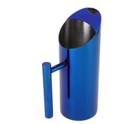 Brrnoo Pichet en Acier Inoxydable 1L 304, avec Bec Verseur Anti-fuite et Corps Droit, pour Cocktail, thé aux Fleurs, Infusion Froide (BLUE)