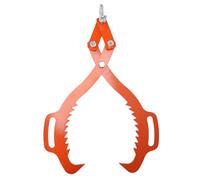Brrnoo Pinces de Débardage de Bûches, Ouverture de la Mâchoire du Bois, Crochet à Griffes Dentelée en Acier au Carbone Robuste, Antidérapant pour la Construction Forestière et L'élevage