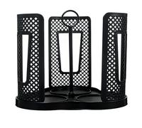 Brrnoo Porte-gobelet Rotatif, Organisateur de Couvercle Empilable à 3 Niveaux avec Rotation à 360 Degrés pour la Cuisine, Station de café, Bureau, Restaurant (BLACK)