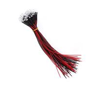 Brrnoo Premium 50pcs pré-câblé 9 Diodes LED 12V en Blanc Rouge Bleu et Lumière économe en énergie pour les Projets de Bricolage Tailles 3mm 5mm et 10mm (5 millimètres)