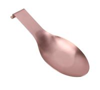 BRRNOO Repose Cuillère en Acier Inoxydable, Support pour Ustensiles de Cuisine 24,9 X 9,7 Cm, Lisse Compatible Lave Vaisselle for Cuisinière Plan de Travail Cuisine (Or Rose)