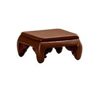 BRRNOO Table Chinoise Miniature en Résine 0,4x0,6 Pouces, Ornement de Style Vintage avec Pieds Sculptés et Finition en Bois Brun foncé pour bonsaï, Paysage, Pot Succulent, Décoration de (Chaise)