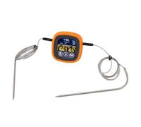 Brrnoo Thermomètre à Viande Numérique avec Minuterie de Rétroéclairage à écran Tactile à Double Sonde pour la Cuisson de L'eau de Poisson de Poulet de Dinde de Boeuf