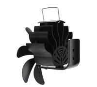 Brrnoo Ventilateur de Poêle à Bois Ventilateur Thermique Non électrique alimenté par la Chaleur avec Pales en Alliage D'aluminium Protection contre la Surchauffe pour Cheminée Poêle à