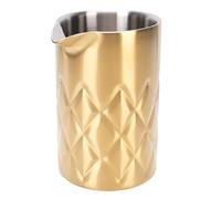 Brrnoo Verre à Mélanger en Acier Inoxydable 540ml, Pichet à Cocktail à Double Paroi avec Bec Verseur, Ustensiles de Bar pour Barman à Domicile (Plaqué or)