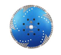 BRSCHNITT Disque à tronçonner diamanté 230 mm x M14 Turbo Lame de scie avec dents de protection pour couper le granit, le marbre, le béton, le carrelage
