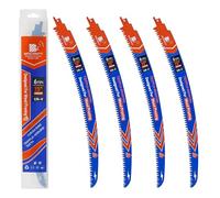 BRSCHNITT Lot de 4 lames de scie sabre à bord arc 38,1 cm 6TPI pour élagage