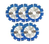 BRSCHNITT Lot de 5 roues multi-roues en carbure de tungstène 125 mm 22,23/15,875 mm pour coffre, racine, bois, caoutchouc dur, plastique