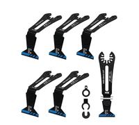 BRSCHNITT Reach Lot de 6 lames de scie oscillantes universelles bimétalliques à 90° + 3 connecteurs, lames d'outils oscillants électriques pour coupe étroite ou d'angle 3,8 cm