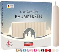 BRUBAKER Bougies de Noël en Cire - Idéales pour Sapin & Pyramide de Noël | Lot de 100 - Ø 1,25 cm - Champagne